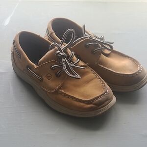 Kids Tan Boat Shoes